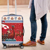 Greenland Viking Santa Christmas Luggage Cover Funny Reindeer Norse Xmas - Wonder Print Shop