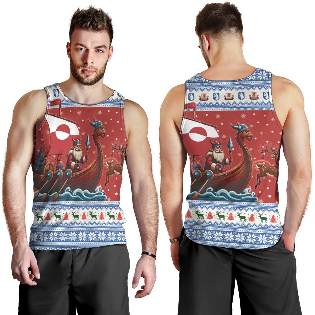 Greenland Viking Santa Christmas Men Tank Top Funny Reindeer Norse Xmas - Wonder Print Shop