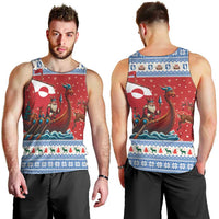 Greenland Viking Santa Christmas Men Tank Top Funny Reindeer Norse Xmas - Wonder Print Shop