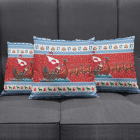 Greenland Viking Santa Christmas Pillow Cover Funny Reindeer Norse Xmas - Wonder Print Shop