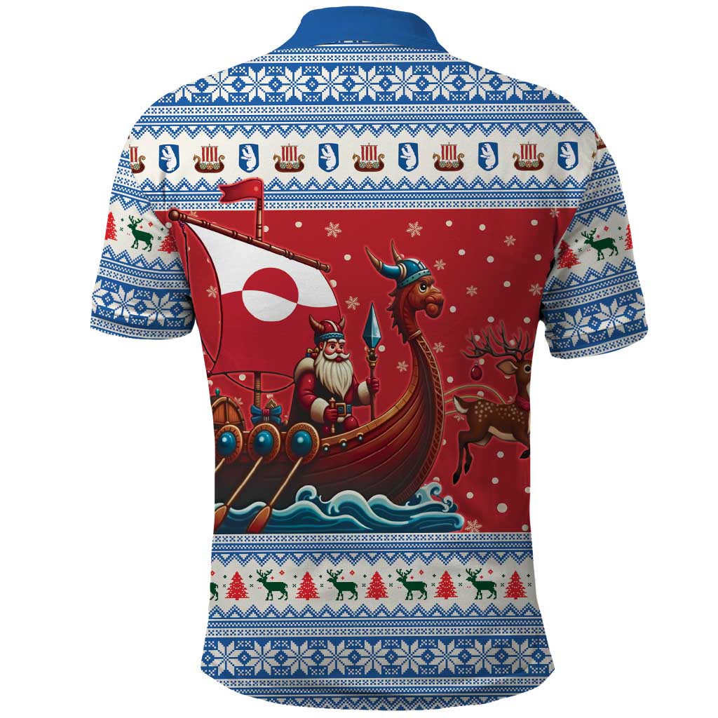 Greenland Viking Santa Christmas Polo Shirt Funny Reindeer Norse Xmas - Wonder Print Shop