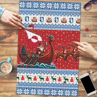 Greenland Viking Santa Christmas Puzzle Funny Reindeer Norse Xmas - Wonder Print Shop