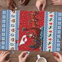 Greenland Viking Santa Christmas Puzzle Funny Reindeer Norse Xmas - Wonder Print Shop