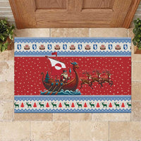 Greenland Viking Santa Christmas Rubber Doormat Funny Reindeer Norse Xmas - Wonder Print Shop