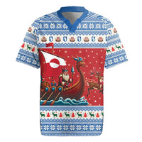 Greenland Viking Santa Christmas Rugby Jersey Funny Reindeer Norse Xmas - Wonder Print Shop
