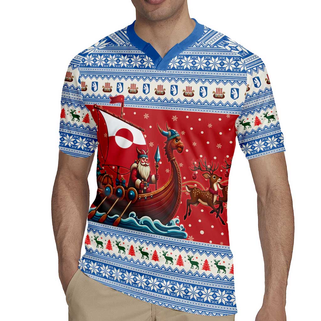 Greenland Viking Santa Christmas Rugby Jersey Funny Reindeer Norse Xmas - Wonder Print Shop