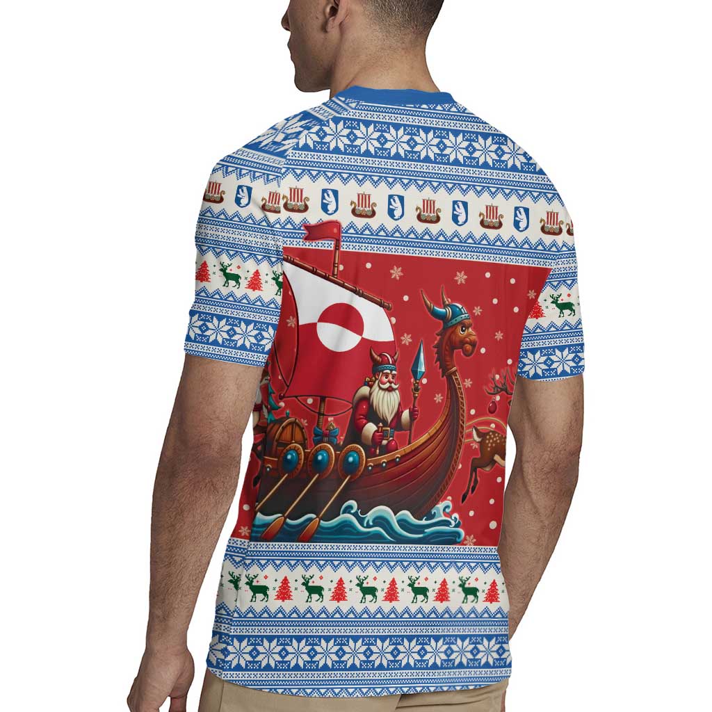 Greenland Viking Santa Christmas Rugby Jersey Funny Reindeer Norse Xmas - Wonder Print Shop