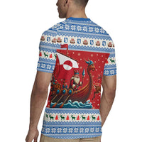 Greenland Viking Santa Christmas Rugby Jersey Funny Reindeer Norse Xmas - Wonder Print Shop
