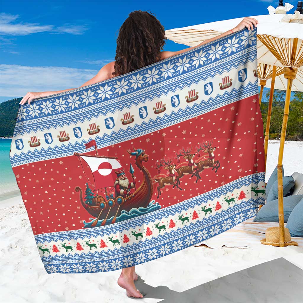 Greenland Viking Santa Christmas Sarong Funny Reindeer Norse Xmas - Wonder Print Shop