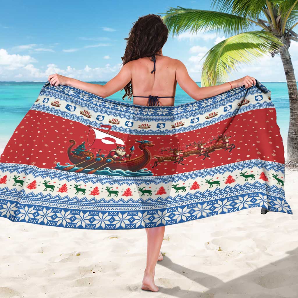 Greenland Viking Santa Christmas Sarong Funny Reindeer Norse Xmas - Wonder Print Shop