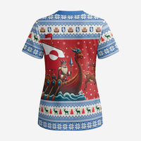 Greenland Viking Santa Christmas Scrub Top Funny Reindeer Norse Xmas - Wonder Print Shop