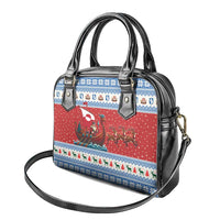 Greenland Viking Santa Christmas Shoulder Handbag Funny Reindeer Norse Xmas - Wonder Print Shop