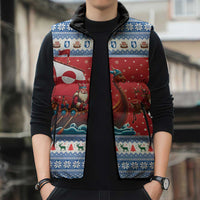 Greenland Viking Santa Christmas Sleeveless Puffer Jacket Funny Reindeer Norse Xmas - Wonder Print Shop
