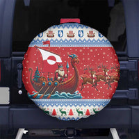 Greenland Viking Santa Christmas Spare Tire Cover Funny Reindeer Norse Xmas - Wonder Print Shop