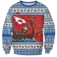 Greenland Viking Santa Christmas Sweatshirt Funny Reindeer Norse Xmas - Wonder Print Shop