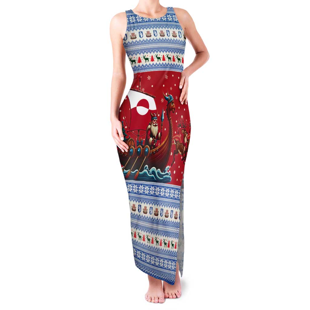 Greenland Viking Santa Christmas Tank Maxi Dress Funny Reindeer Norse Xmas - Wonder Print Shop