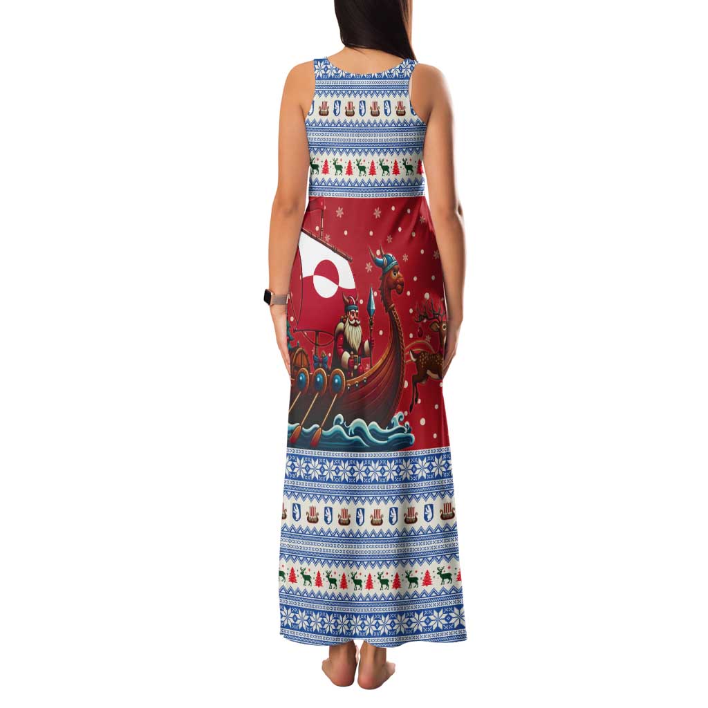 Greenland Viking Santa Christmas Tank Maxi Dress Funny Reindeer Norse Xmas - Wonder Print Shop