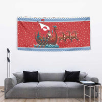 Greenland Viking Santa Christmas Tapestry Funny Reindeer Norse Xmas - Wonder Print Shop