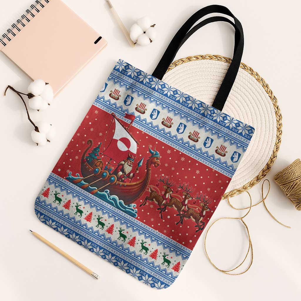 Greenland Viking Santa Christmas Tote Bag Funny Reindeer Norse Xmas - Wonder Print Shop