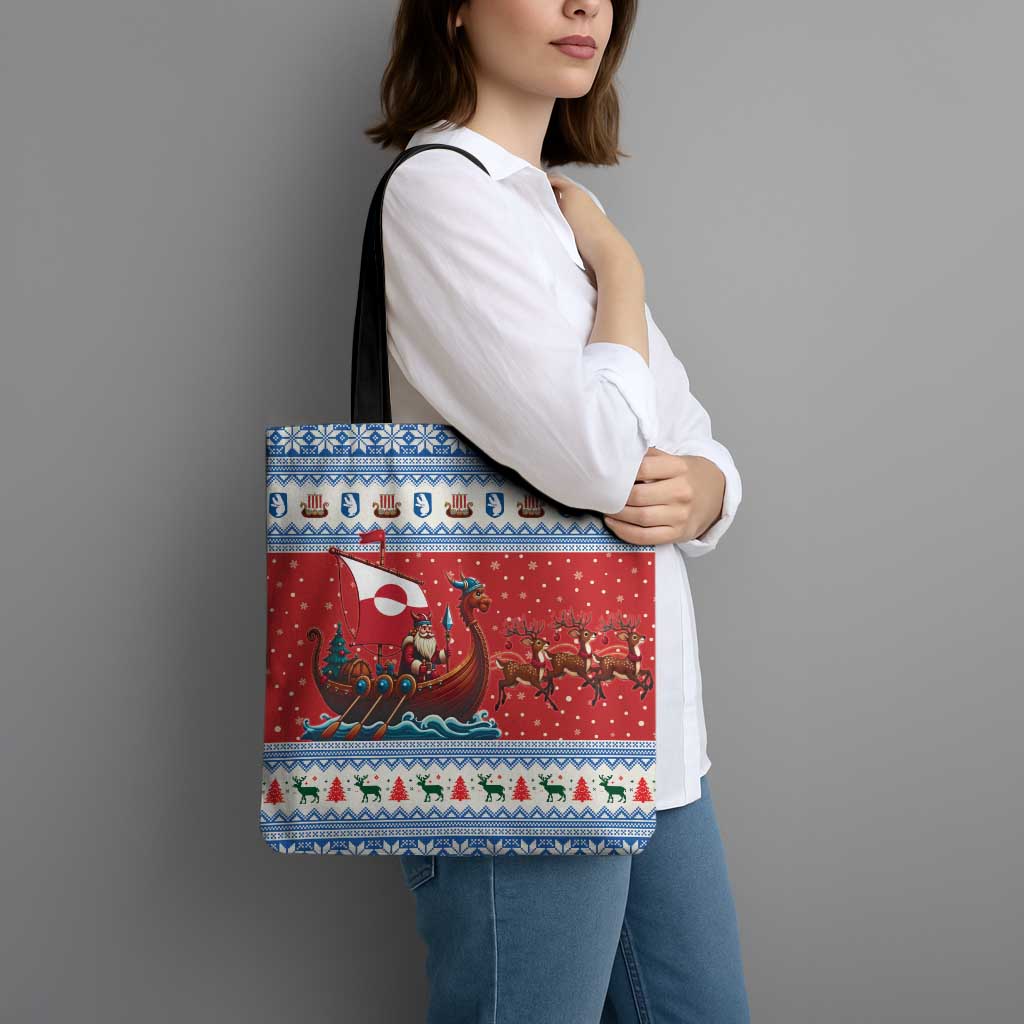 Greenland Viking Santa Christmas Tote Bag Funny Reindeer Norse Xmas - Wonder Print Shop