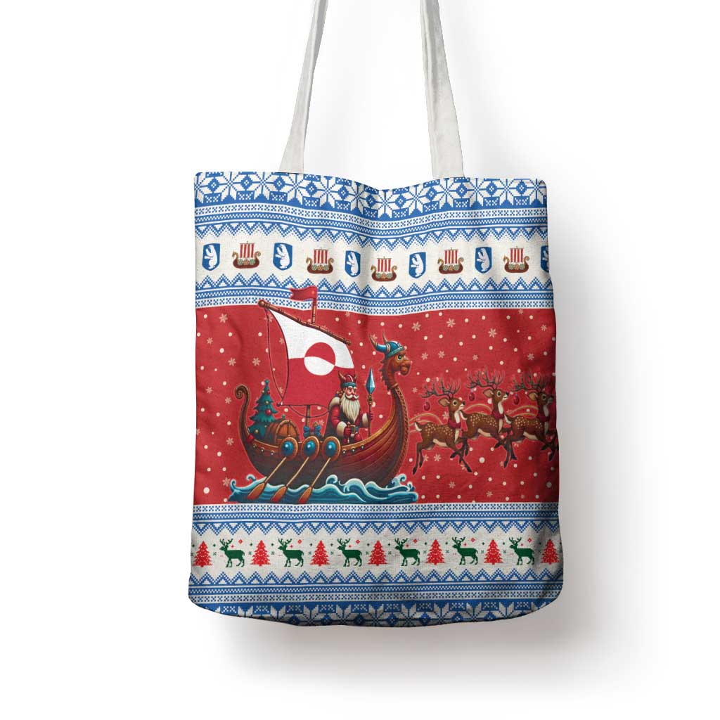 Greenland Viking Santa Christmas Tote Bag Funny Reindeer Norse Xmas - Wonder Print Shop