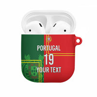 Custom Portugal Football AirPods Case Coat of Arms Line Art Style - Wonder Print Shop