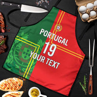 Custom Portugal Football Apron Coat of Arms Line Art Style - Wonder Print Shop