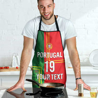 Custom Portugal Football Apron Coat of Arms Line Art Style - Wonder Print Shop