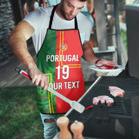 Custom Portugal Football Apron Coat of Arms Line Art Style - Wonder Print Shop