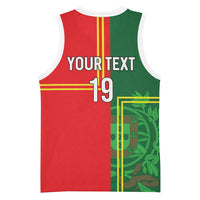 Custom Portugal Football Basketball Jersey Coat of Arms Line Art Style - Wonder Print Shop