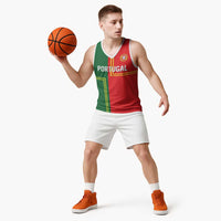 Custom Portugal Football Basketball Jersey Coat of Arms Line Art Style - Wonder Print Shop