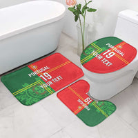 Custom Portugal Football Bathroom Set Coat of Arms Line Art Style - Wonder Print Shop