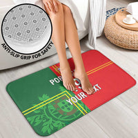 Custom Portugal Football Bathroom Set Coat of Arms Line Art Style - Wonder Print Shop