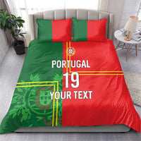 Custom Portugal Football Bedding Set Coat of Arms Line Art Style - Wonder Print Shop