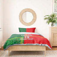 Custom Portugal Football Bedding Set Coat of Arms Line Art Style - Wonder Print Shop