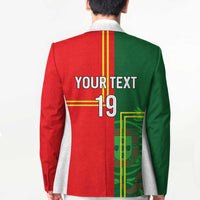 Custom Portugal Football Blazer Coat of Arms Line Art Style - Wonder Print Shop