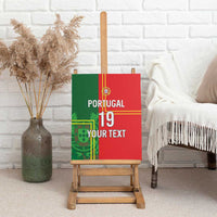 Custom Portugal Football Canvas Wall Art Coat of Arms Line Art Style - Wonder Print Shop