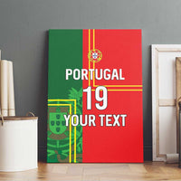 Custom Portugal Football Canvas Wall Art Coat of Arms Line Art Style - Wonder Print Shop