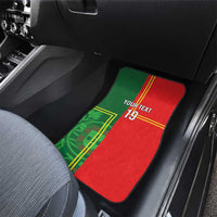 Custom Portugal Football Car Mats Coat of Arms Line Art Style - Wonder Print Shop
