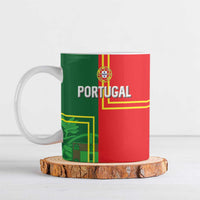 Custom Portugal Football Ceramic Mug Coat of Arms Line Art Style - Wonder Print Shop