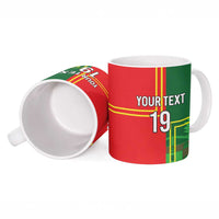 Custom Portugal Football Ceramic Mug Coat of Arms Line Art Style - Wonder Print Shop