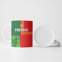Custom Portugal Football Ceramic Mug Coat of Arms Line Art Style - Wonder Print Shop