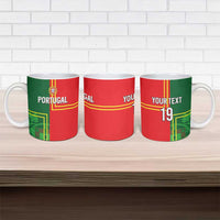 Custom Portugal Football Ceramic Mug Coat of Arms Line Art Style - Wonder Print Shop