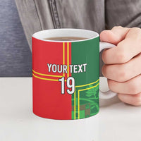 Custom Portugal Football Ceramic Mug Coat of Arms Line Art Style - Wonder Print Shop