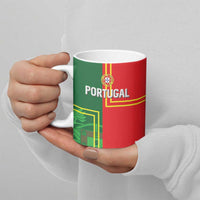 Custom Portugal Football Ceramic Mug Coat of Arms Line Art Style - Wonder Print Shop