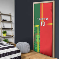 Custom Portugal Football Door Cover Coat of Arms Line Art Style - Wonder Print Shop