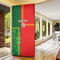 Custom Portugal Football Door Cover Coat of Arms Line Art Style - Wonder Print Shop