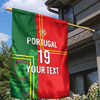 Custom Portugal Football Garden Flag Coat of Arms Line Art Style - Wonder Print Shop