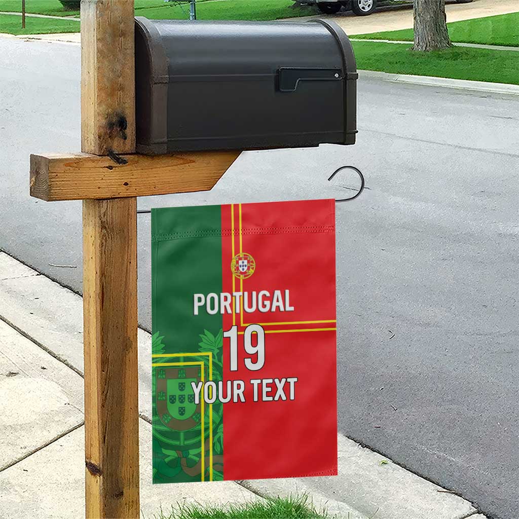 Custom Portugal Football Garden Flag Coat of Arms Line Art Style - Wonder Print Shop