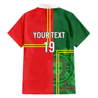 Custom Portugal Football Hawaiian Shirt Coat of Arms Line Art Style - Wonder Print Shop